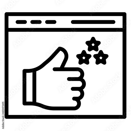 Impression Rate Vector Line Icon