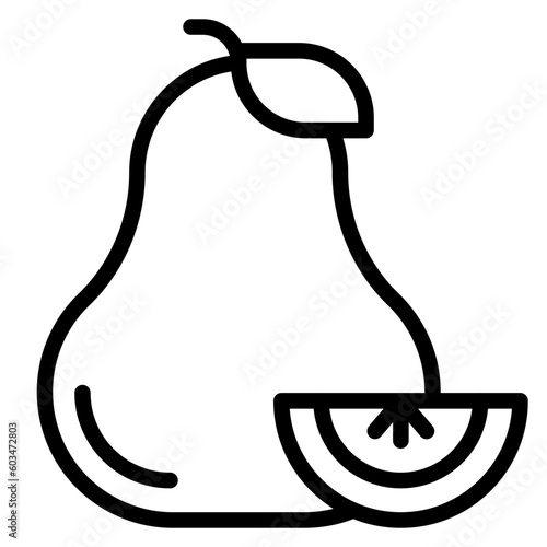 Pomelo Vector Line Icon