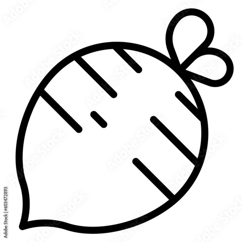 Beet Vector Line Icon