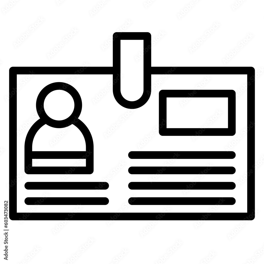 Identification Vector Line Icon