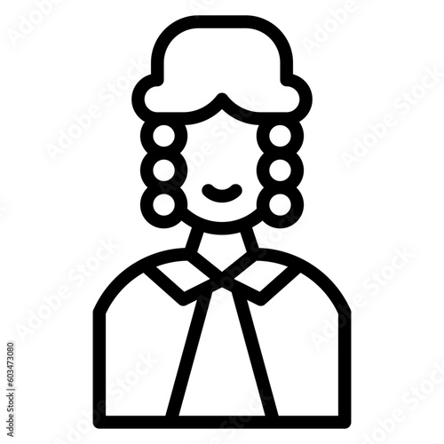 Judge Vector Line Icon