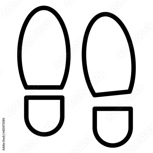 Footprint Vector Line Icon