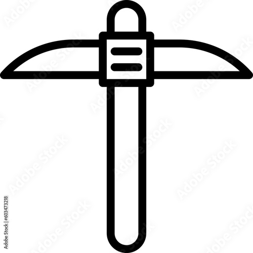 Pickaxe Vector Line Icon