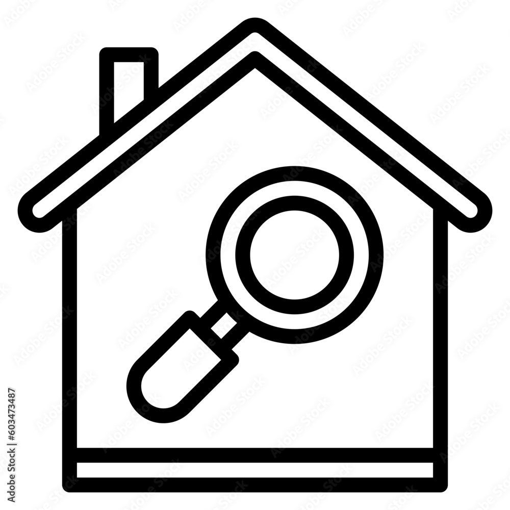 Search Property Vector Line Icon Search Property Vector Line Icon
