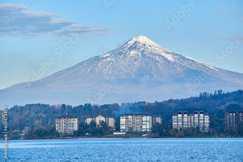 Villarrica volcano of the city of Villarrica in Chile