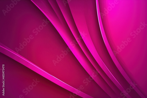Canvas Print Abstract fuchsia colored background, purple colored lines and waves
