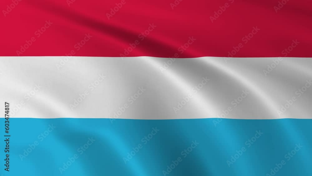 Luxembourg flag waving in the wind. 4K animation. Luxembourg flag waving in the wind. 4K animation.