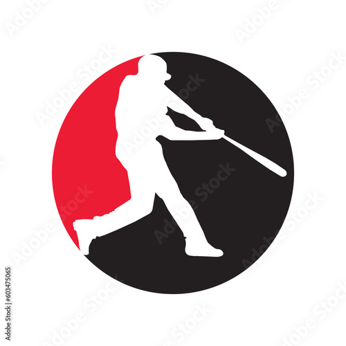 Baseball hitting a ball concept swinging a bat very fast vector illustration
