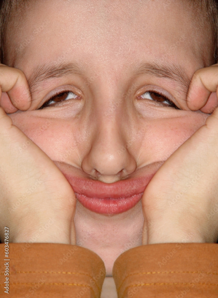 Fototapeta premium Boy making a funny face