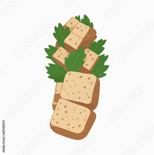 Illustration of Taiwanese stinky tofu