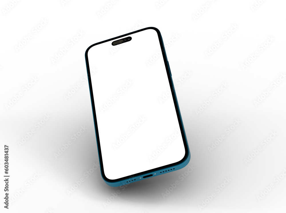 3d smartphone with blank screen isolated 3d smartphone with blank screen isolated