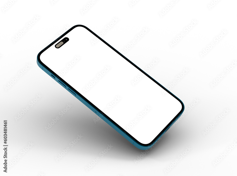 Smartphone frame less blank screen. Mockup generic device. 3d Smartphone frame less blank screen. Mockup generic device. 3d