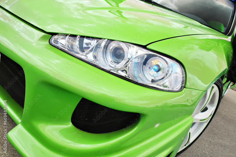 Green Sport Car - agressive look