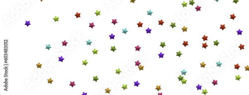 XMAS Stars - Banner with golden decoration. Festive border with falling glitter dust and stars.