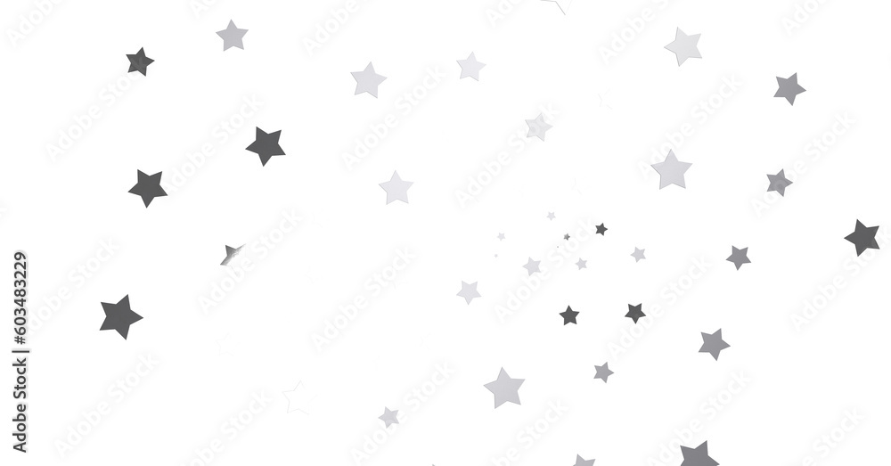 Silver star of confetti. - png transparent