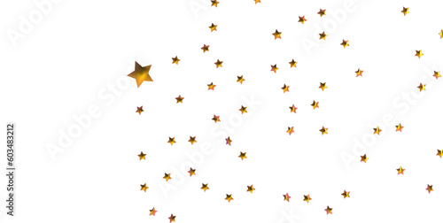 stars. Confetti celebration  Falling golden abstract decoration for party  birthday celebrate  - PNG transparent