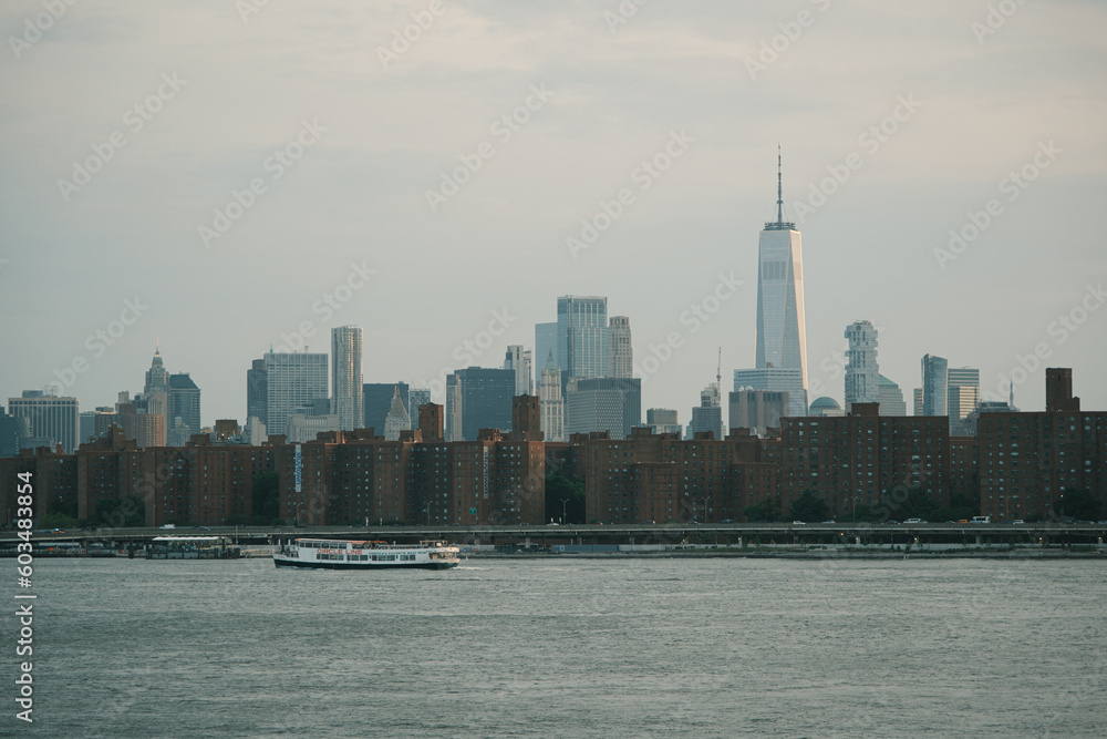 The East River and Lower Manhattan, seen from Long Island City, Queens, New York