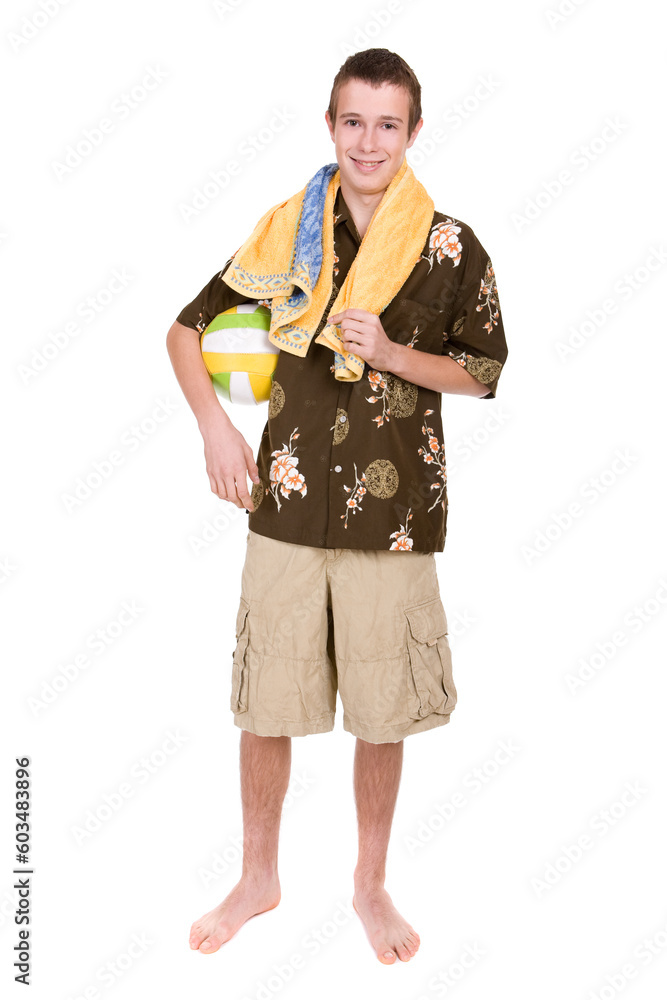 casual teenager isolated on white background casual teenager isolated on white background