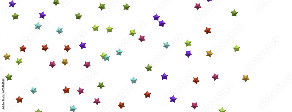 XMAS Banner with colored decoration. Festive border with falling glitter dust and stars.  png transparent
