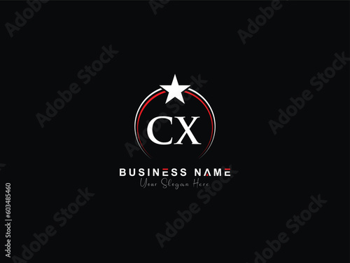 CX logo, professional one star cx xc logo letter design for jewelry store