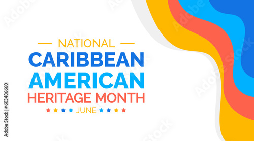 Caribbean American Heritage Month background or banner design template celebrated in june. vector illustration.