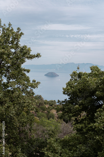 peaceful landscape greek island nisyros 