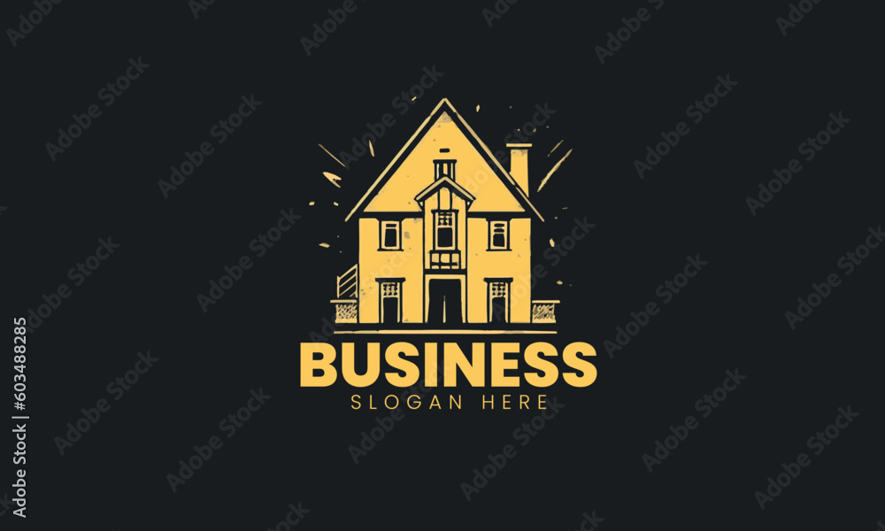 House logo hand drawn house logo Hand drawn home logo vintage style house logo House logo hand drawn house logo Hand drawn home logo vintage style house logo