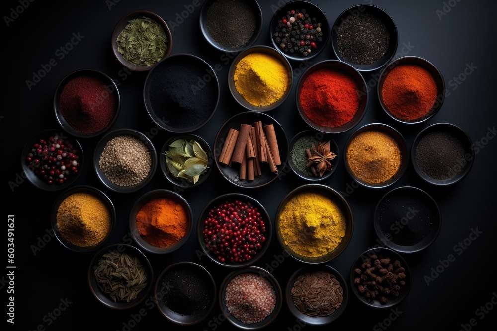 Colorful spices Generative AI Colorful spices Generative AI