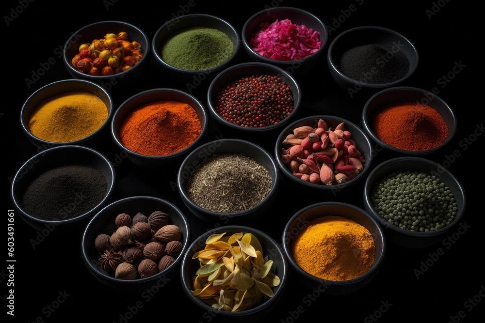 Colorful spices Generative AI