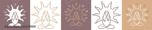 Meditation Logo with lettres and sun