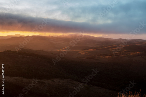 camadas de montanhas da Mantiqueira, Minas Gerais, Brasil