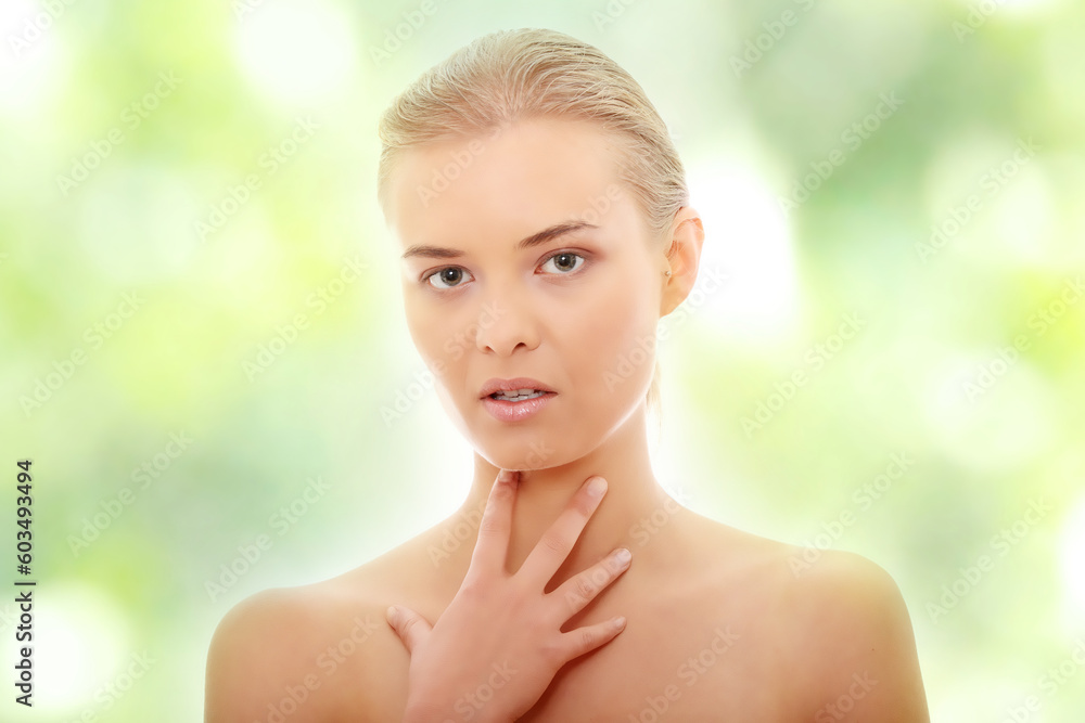 Portrait of the attractive girl without a make-up Portrait of the attractive girl without a make-up