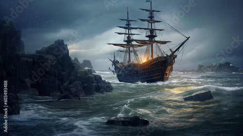 ship in the sea © federico