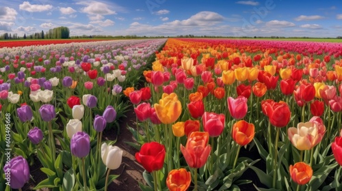 tulip farm field, generative ai