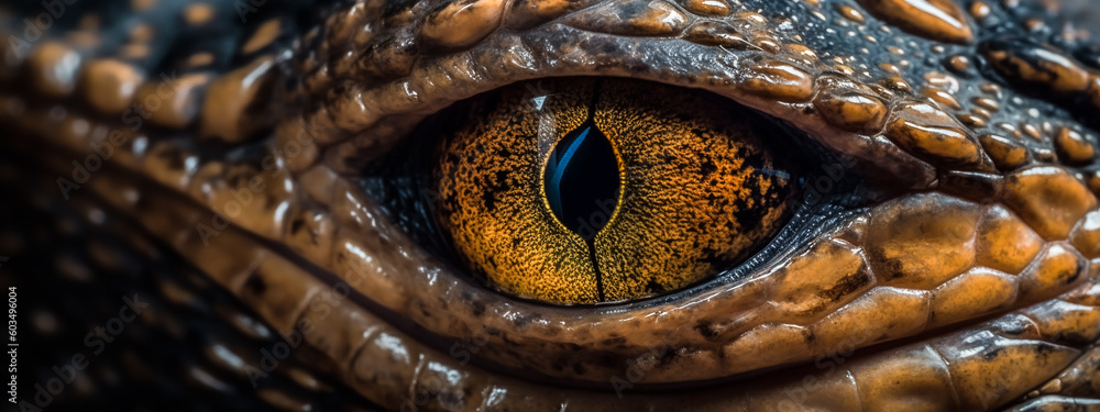 close up of a lizard eye
