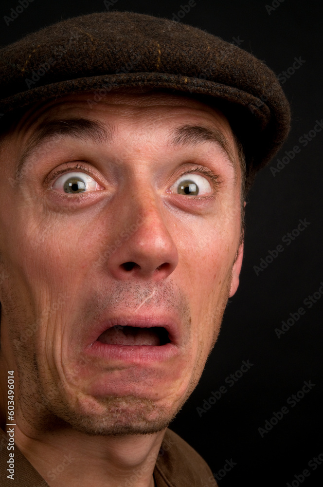 Portrait of a young man making faces. Portrait of a young man making faces.
