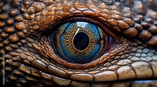 close up of an iguana