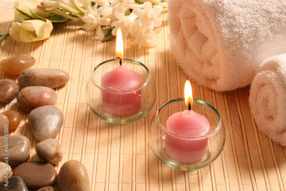 Wellness and relax, spa and aroma therapy setting Wellness and relax, spa and aroma therapy setting