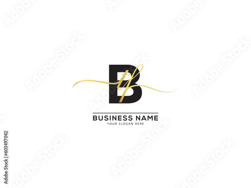 Abstract Signature Btf Logo, Geometric Bft b t f Initial Flat Letter Logo photo