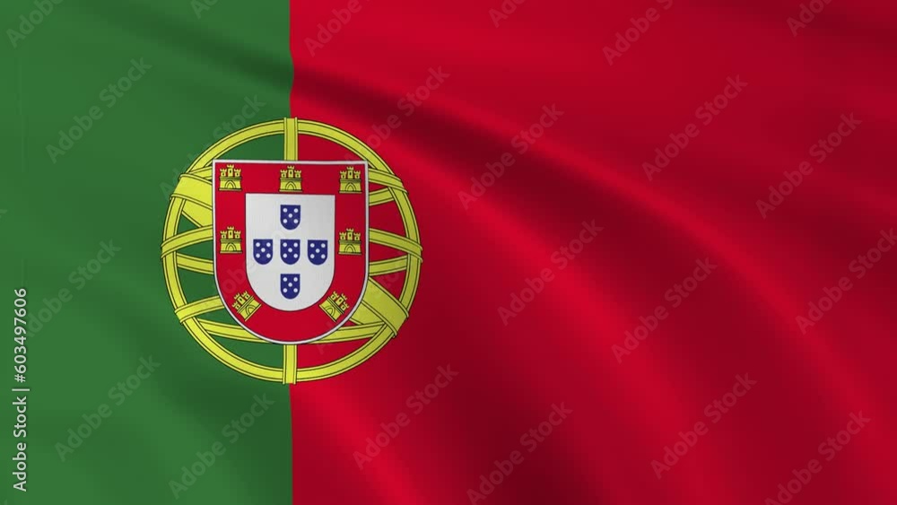 Portugal flag waving in the wind. 4K animation. Portugal flag waving in the wind. 4K animation.