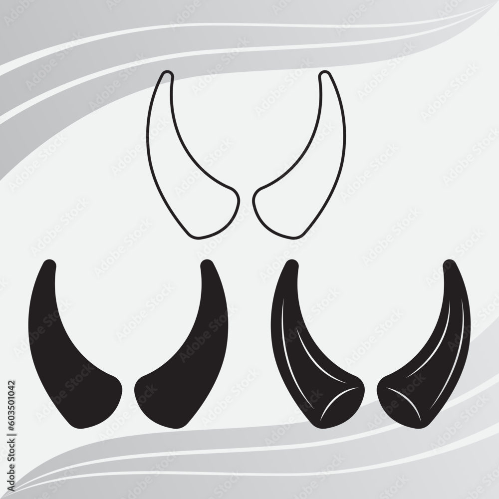 Devil Horn, Devil Horn SVG, Devil Horn Silhouette, Horn Silhouette ...