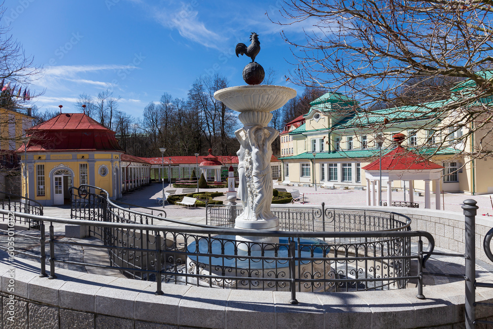 Fototapeta premium Spa Libverda in north Bohemia in the sunny Day, Czech Republic
