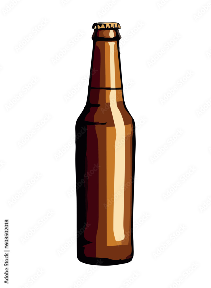 Alcohol brewery icon, beer bottle isolated Alcohol brewery icon, beer bottle isolated
