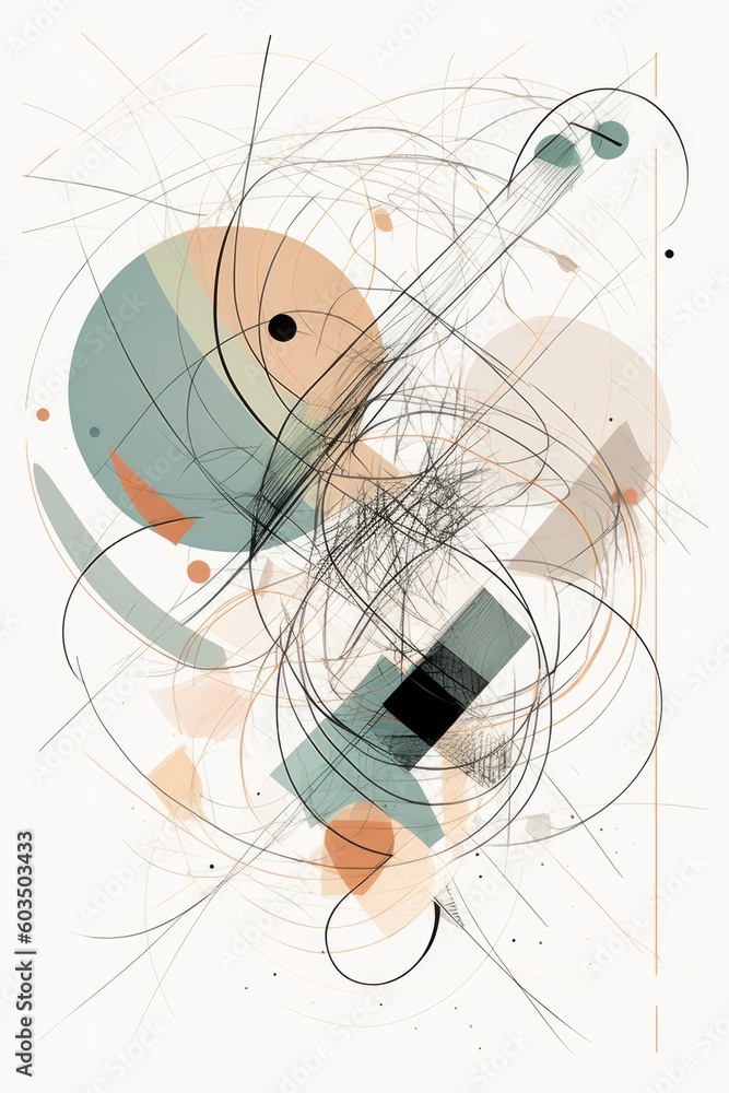 Abstract art of geometric shapes Generative AI Abstract art of geometric shapes Generative AI