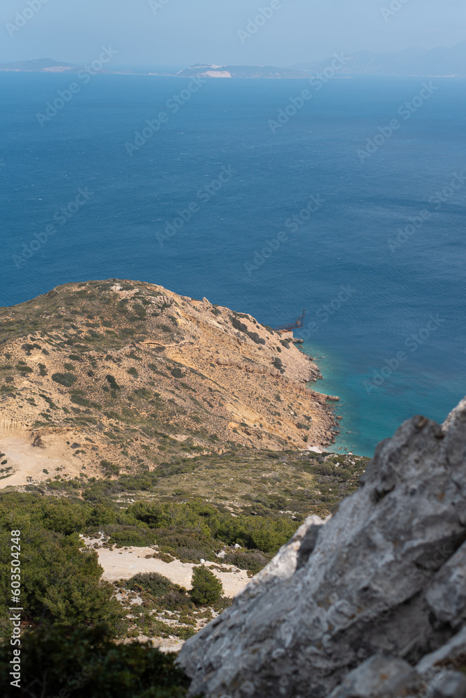 coast of island kos kefalos postcard