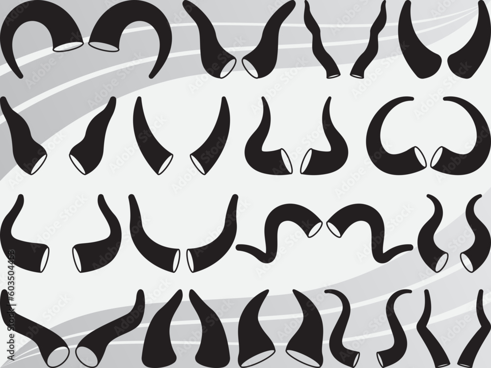 Devil Horns Silhouette Bundle, Devil Horn Bundle, Horns Silhouette, Horns Silhouette Bundle, Devil Horn Bundle