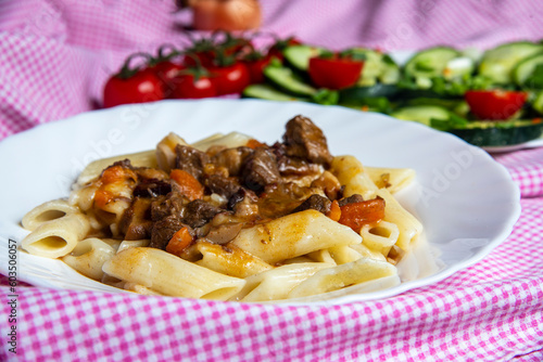 Macaroni with meat sauce...a specialty with meat...