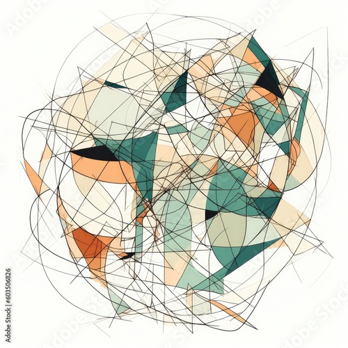 Abstract art of geometric shapes Generative AI
