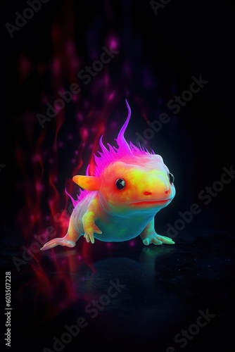 Fantasy Colored Axolotl