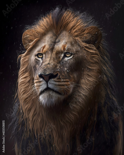 Roaring Majesty: Captivating Digital Art of a Majestic Lion